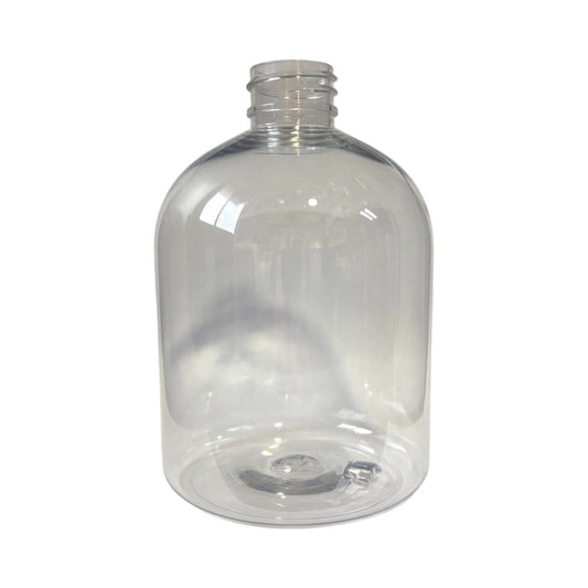17 oz (500 ml) Clear PET Boston Round 28-400 Bottle - World of Aromas