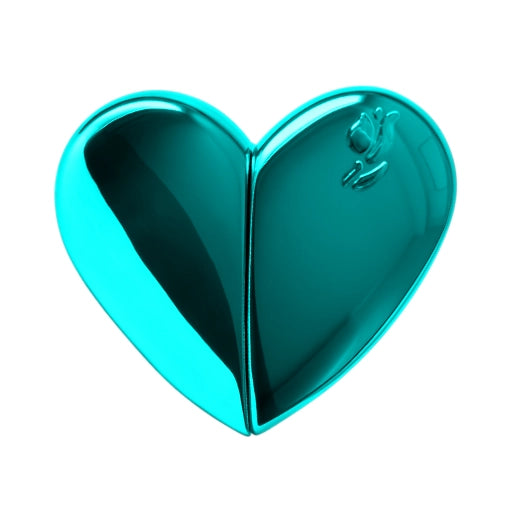0.85 oz (25 ml) Teal Plastic Heart-Shaped Perfume Bottle - World of Aromas