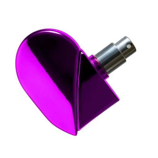 0.85 oz (25 ml) Purple Plastic Heart-Shaped Perfume Bottle
