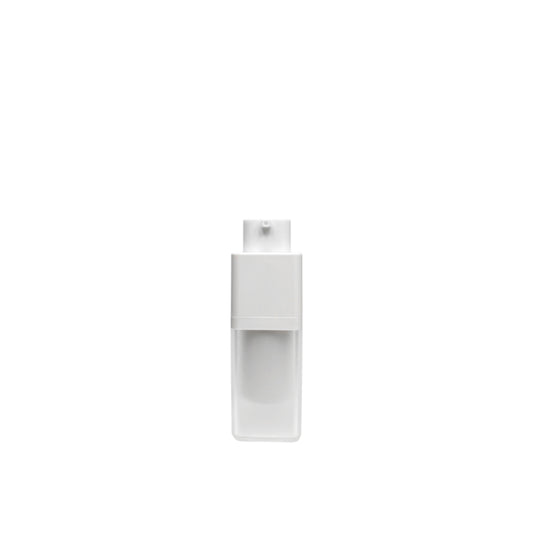 0.5 oz (15 ml) White Frosted Rectangular Twist Airless Lotion Pump - World of Aromas