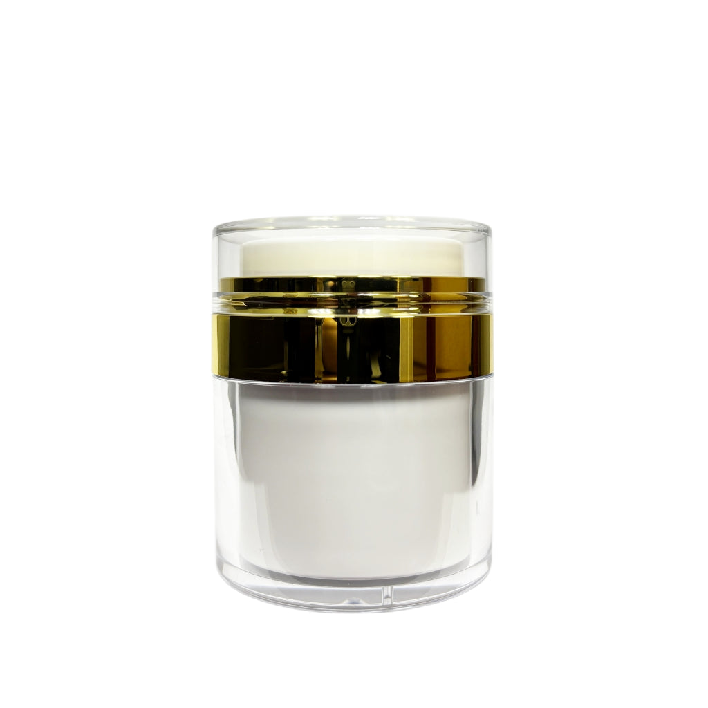 1.7 oz (50 ml) Gold Lotion Dispensing Jar - World of Aromas