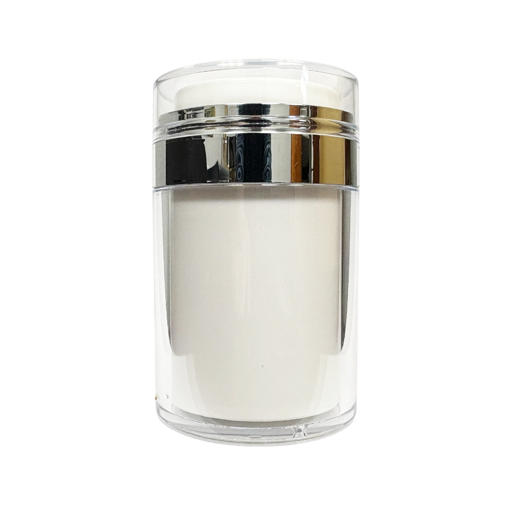 3.4 oz (100 ml) Silver Lotion Dispensing Jar - World of Aromas
