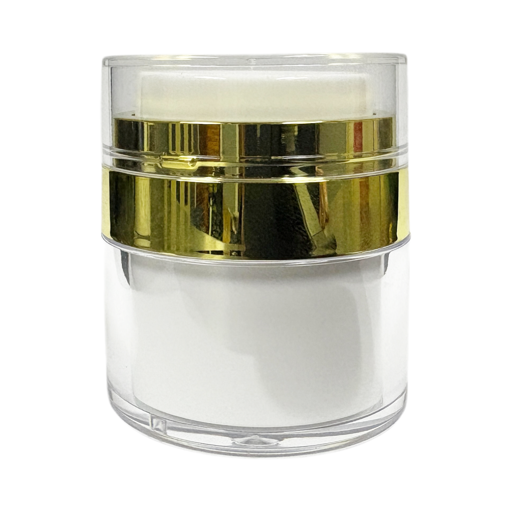 0.5 oz (15 ml) Gold Lotion Dispensing Jar - World of Aromas