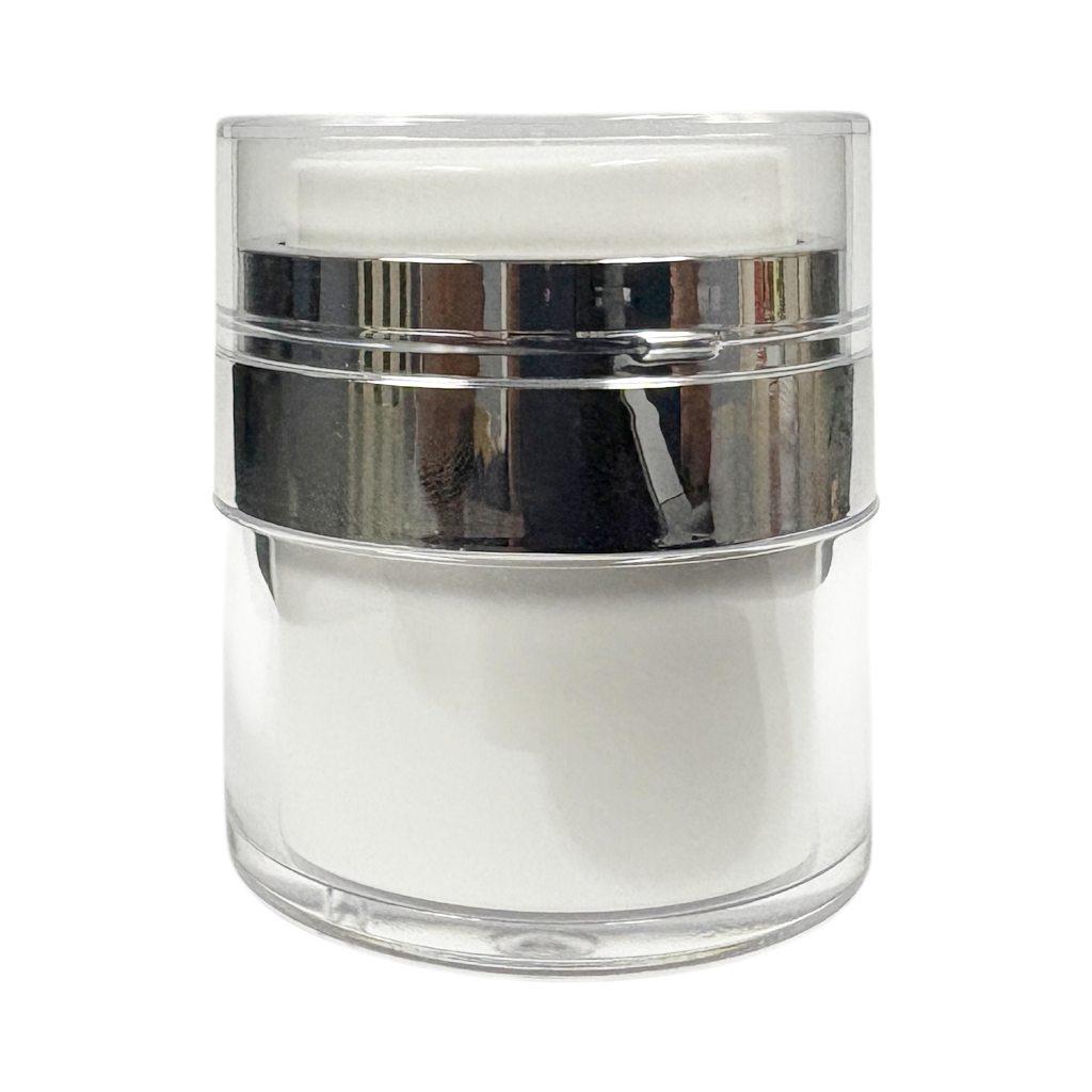 0.5 oz (15 ml) Silver Lotion Dispensing Jar - World of Aromas