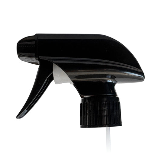 Black Ribbed Skirt 28-410 Trigger Sprayer with 225mm Dip Tube - World of Aromas