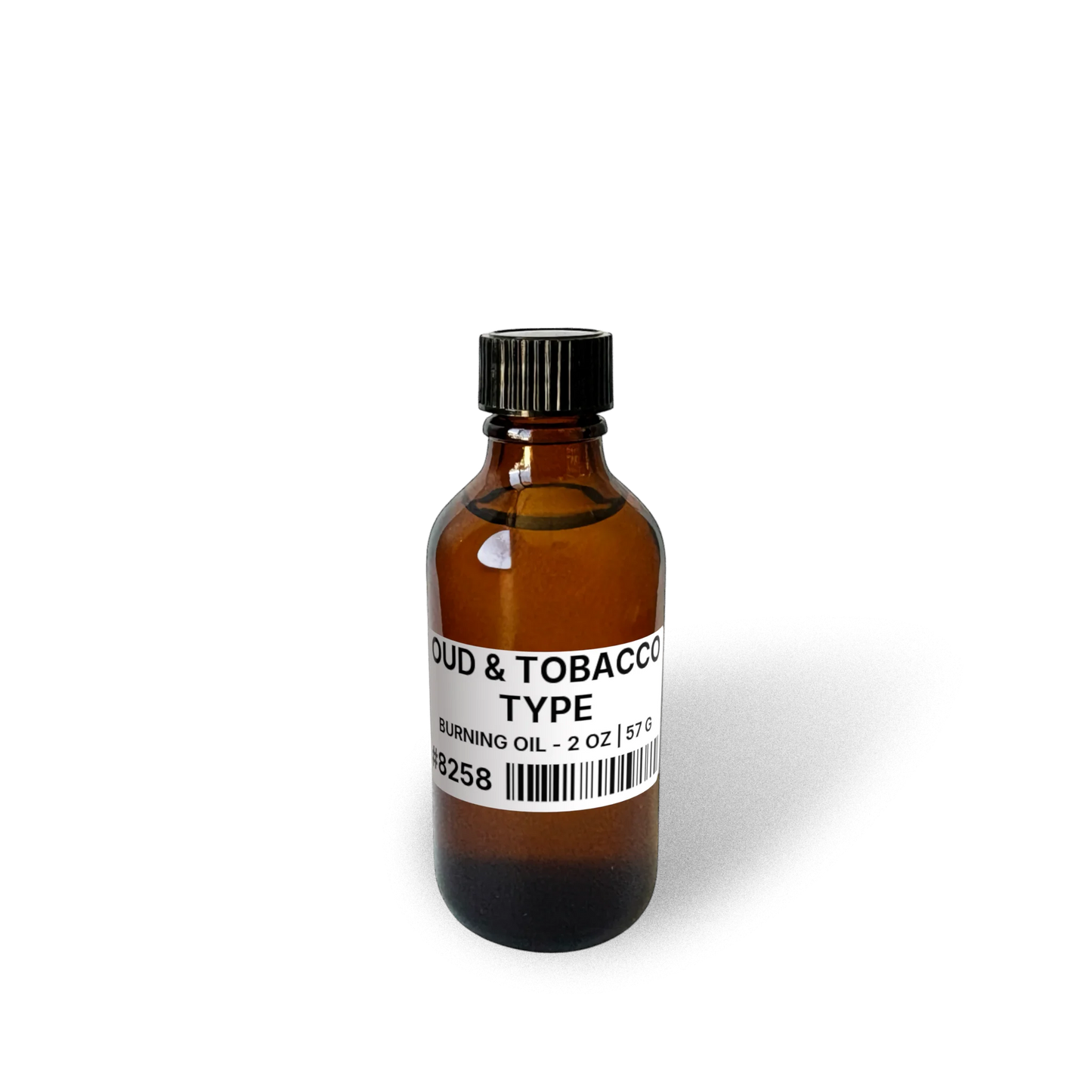 Oud & Tobacco Type Burning Oil - 2 oz | 57 g bottle image showing Burning Oil in 2 oz size. Fragrance product bottle photo for Oud & Tobacco Type Burning Oil - 2 oz | 57 g.