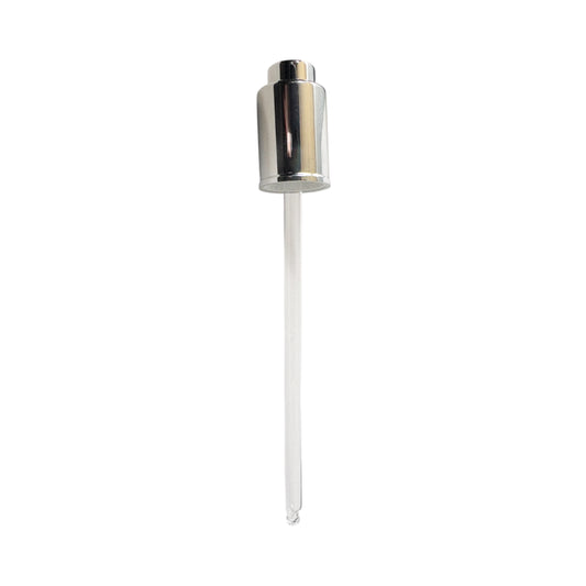 (4 oz | 120 ml) Silver Skirt 20-400 Push Button Serum Dropper with 128 mm Glass Pipette - World of Aromas