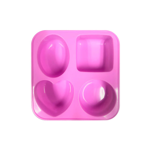 Pink Assorted 4-Cavity Soap Mold