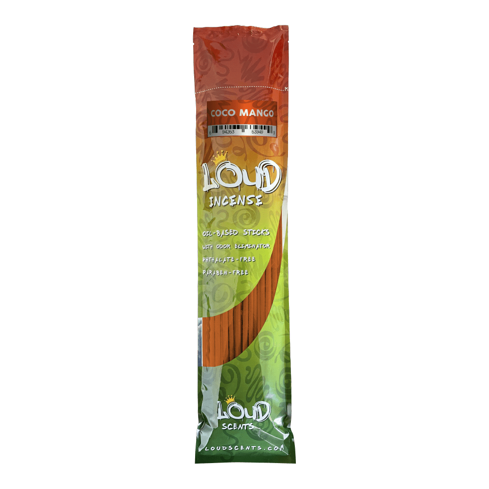 Coco Mango 19 in. Incense by Loud Scents (50-pack) - World of Aromas