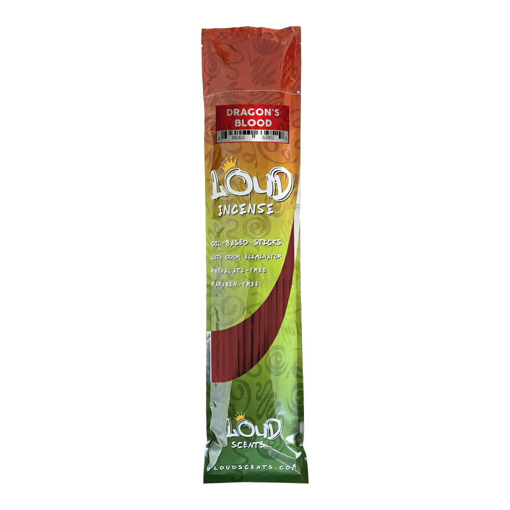 Dragon’s Blood 19 in. Incense by Loud Scents (50-pack) - World of Aromas