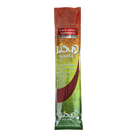Peace Love & Happiness 19 in. Incense by Loud Scents (50-pack) - World of Aromas