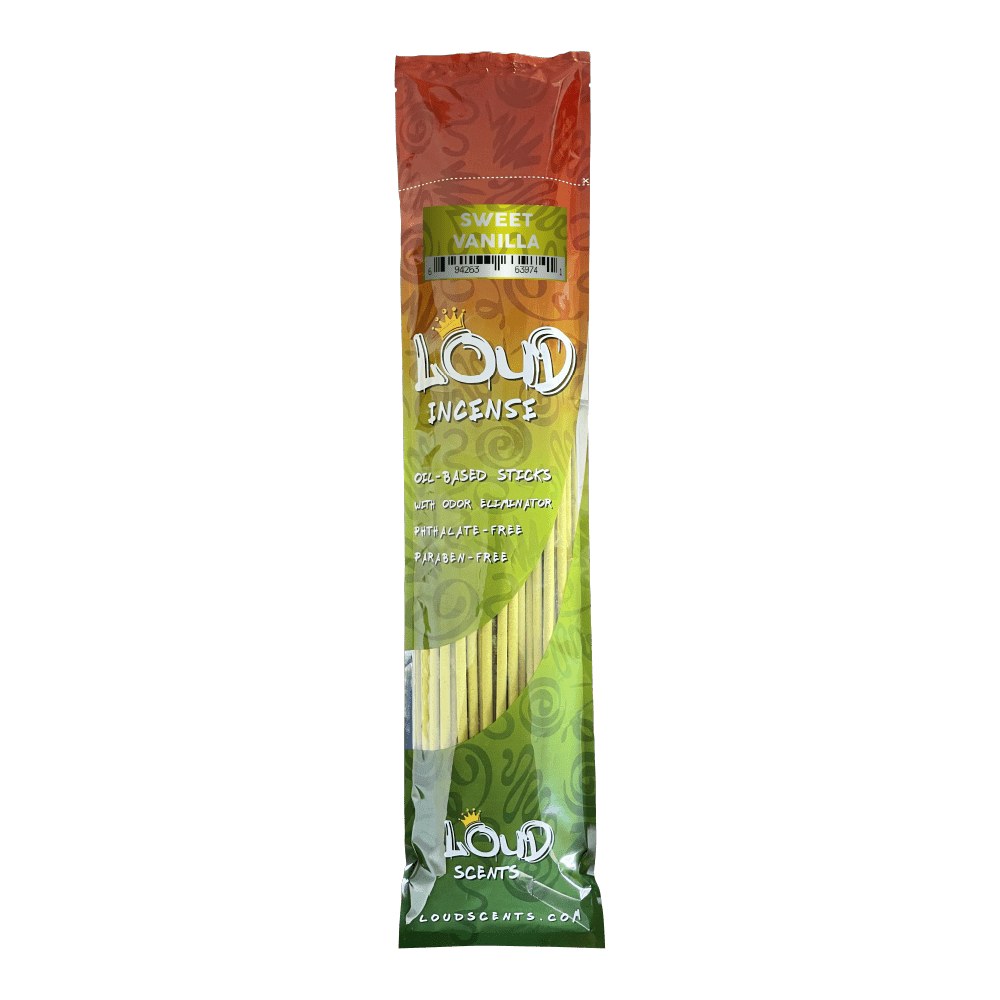 Sweet Vanilla 19 in. Incense by Loud Scents (50-pack) - World of Aromas