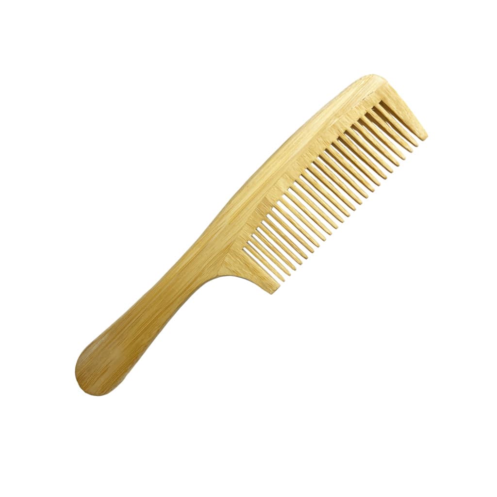 Bamboo Medium-Tooth Narrow-Handled Comb - World of Aromas