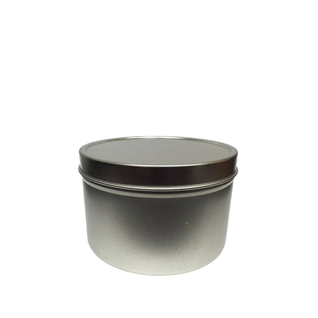 6 oz (180 ml) Silver Steel Tin with Lid - World of Aromas
