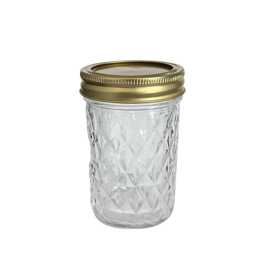 8 oz (240 ml) Mason Jar with Gold Lid - World of Aromas