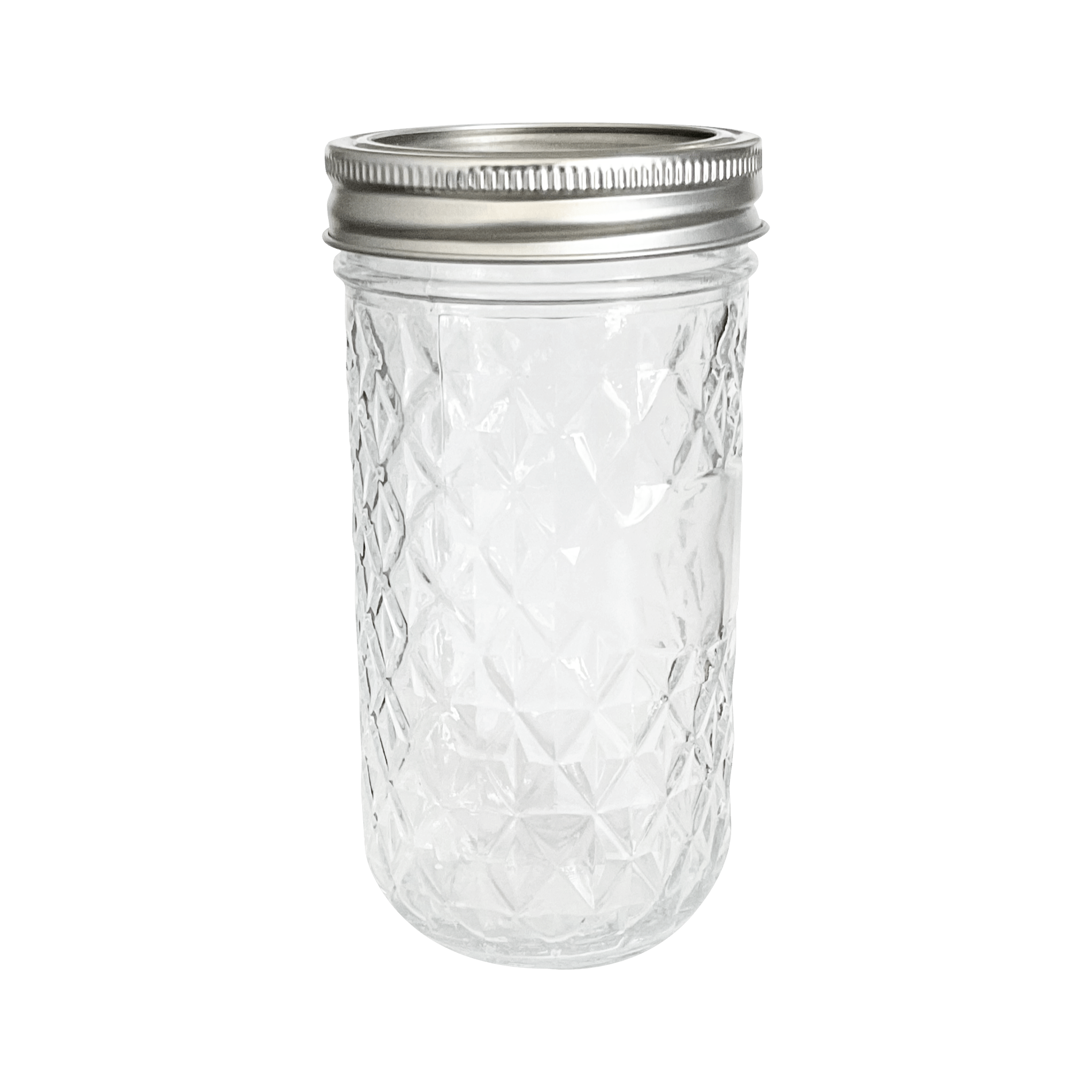 11 oz (330 ml) Clear Glass Mason Jar with Silver Lid - World of Aromas