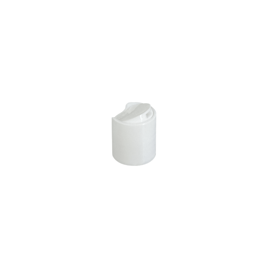 White PP 20-410 Smooth Skirt Disc Dispensing Cap - World of Aromas