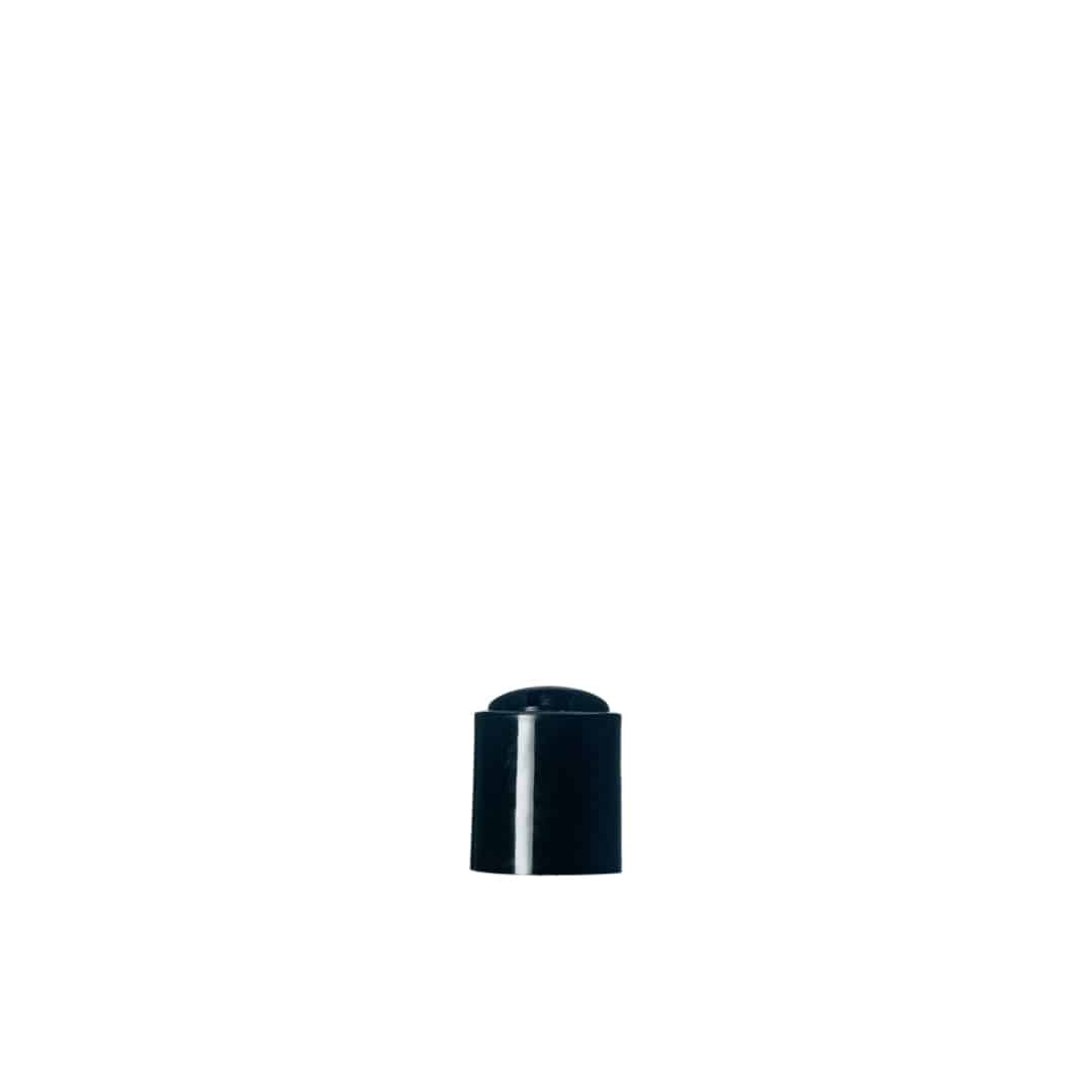 Black PP 20-410 Smooth Skirt Disc Dispensing Cap - World of Aromas