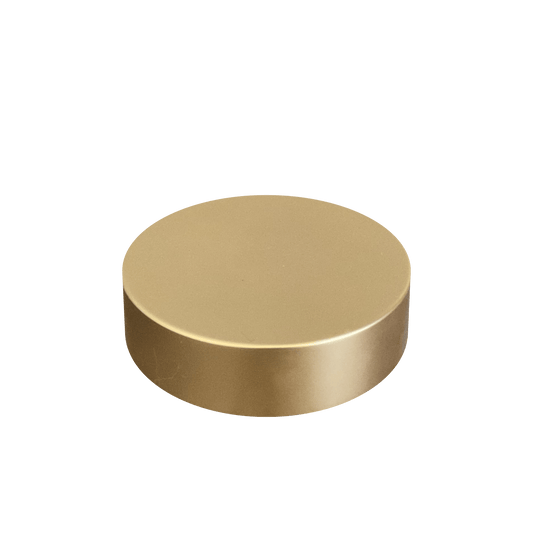 Gold Brushed Aluminum 70-400 Smooth Skirt Foam Lined Lid - World of Aromas