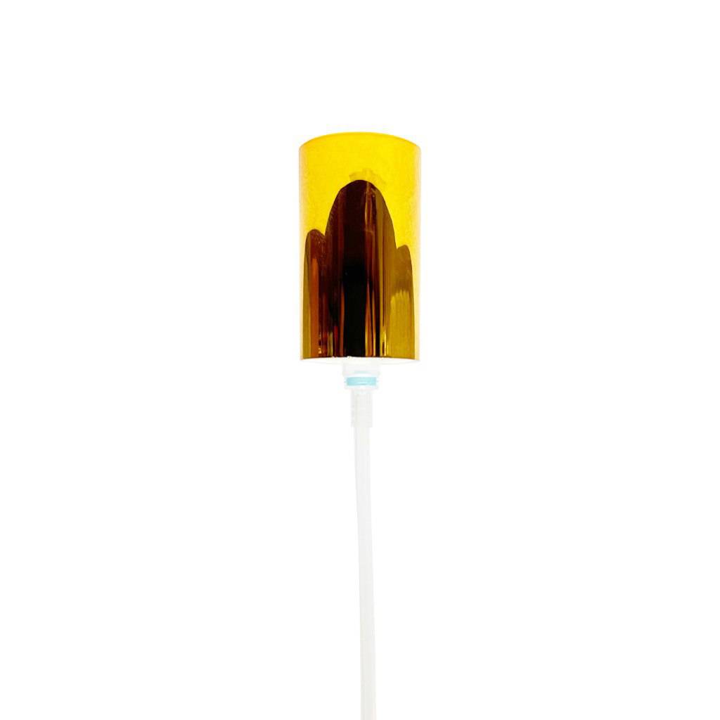 Gold Smooth Skirt 20-400 Fine Mist Sprayer and Cap with 135 mm Dip Tube - World of Aromas
