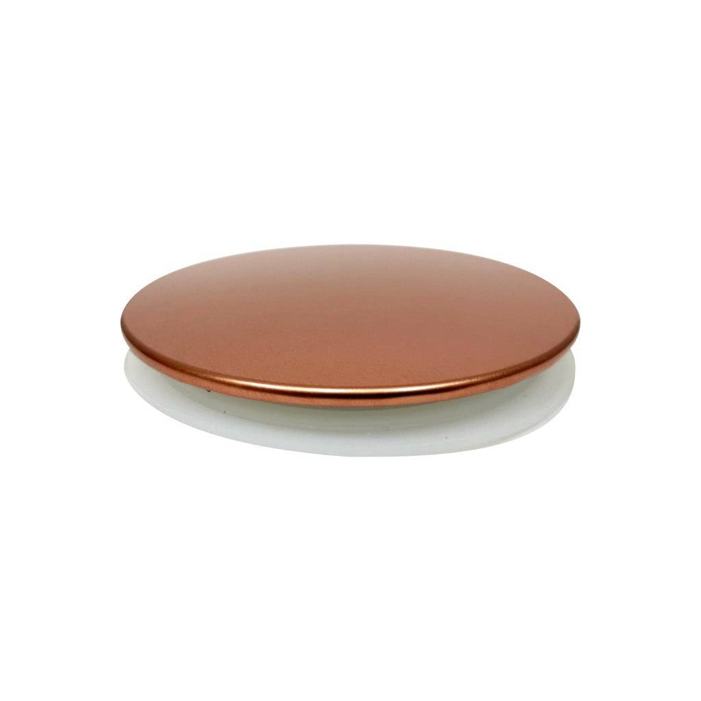 (14 oz) Rose Gold Aluminum Thin Candle Jar Lid - World of Aromas