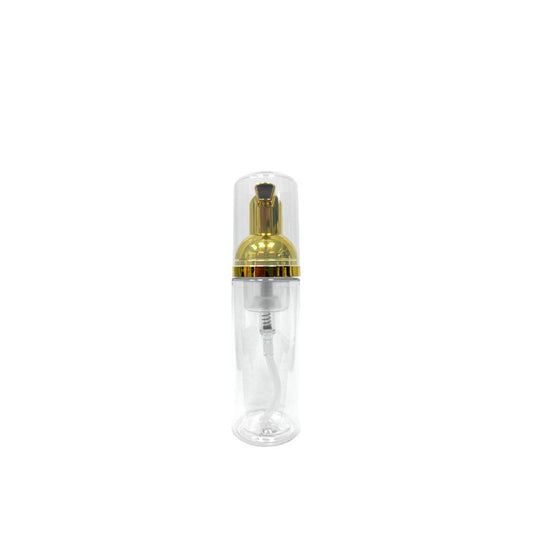1.7 oz (50 ml) Clear Plastic Foaming Pump with Gold Cap - World of Aromas