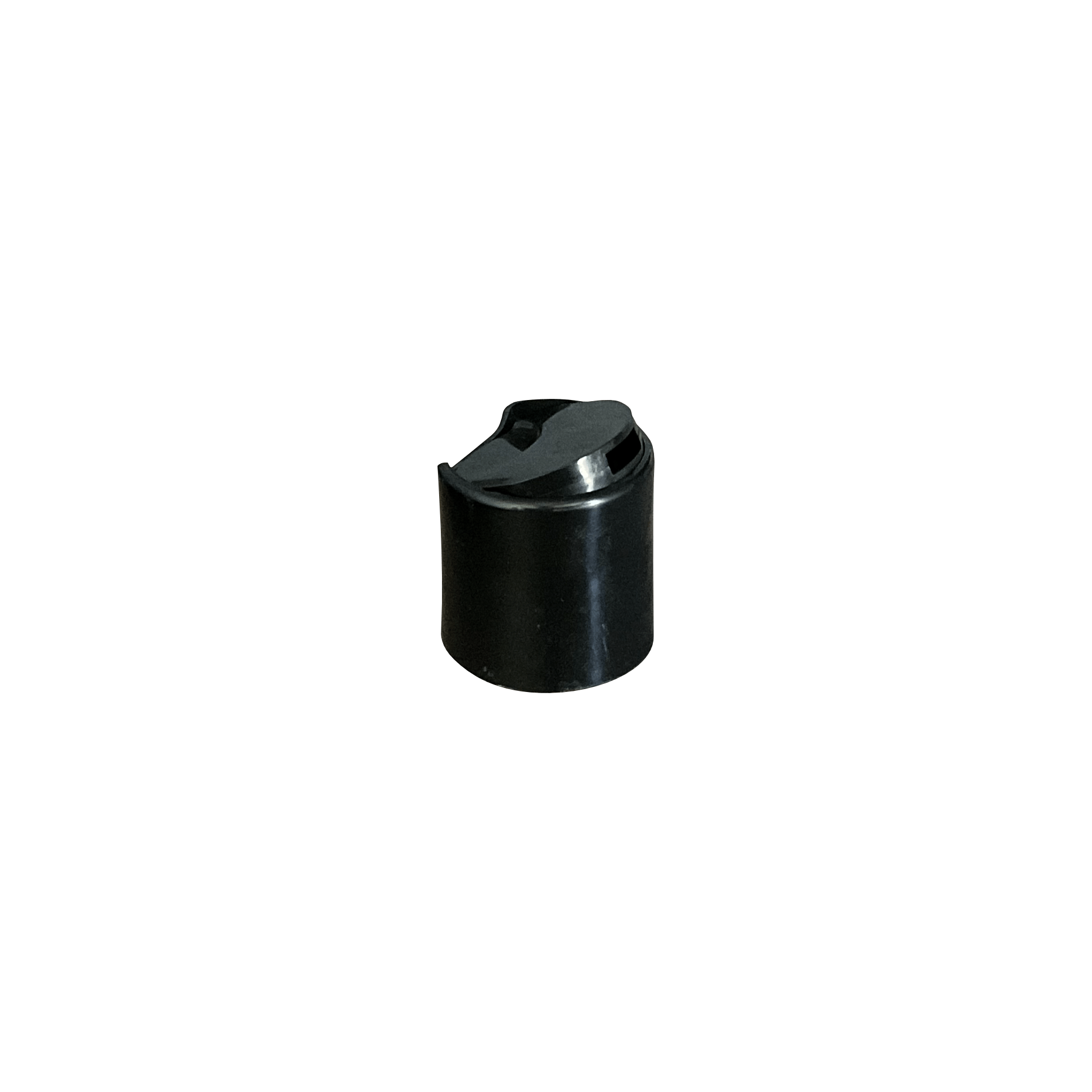 Black PP 24-410 Smooth Skirt Disc Dispensing Cap - World of Aromas