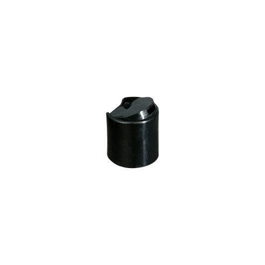 Black PP 24-410 Smooth Skirt Disc Dispensing Cap - World of Aromas