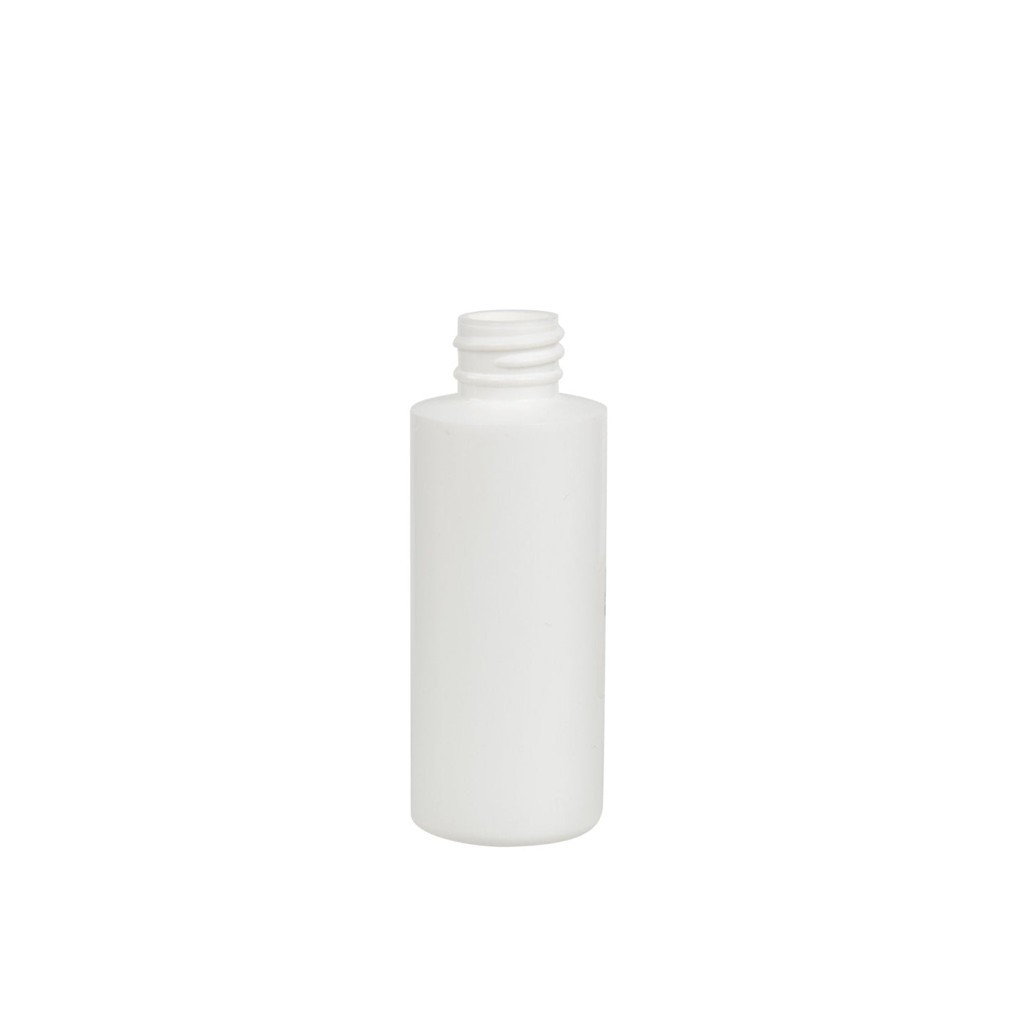 2 oz (60 ml) White HDPE Cylinder 24-410 Bottle - World of Aromas