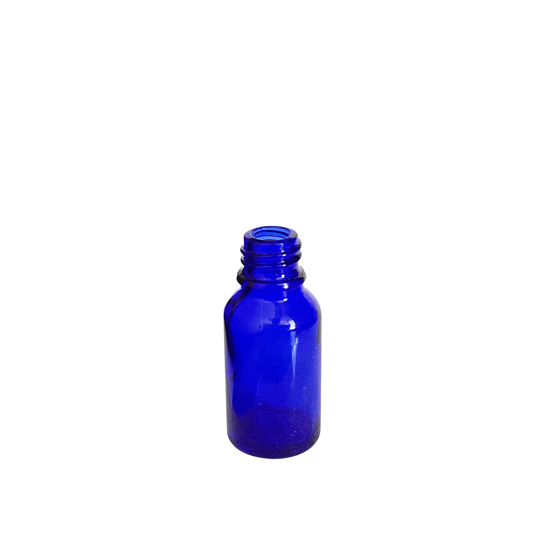15 ml (0.5 oz) Cobalt Blue Glass Euro 18-DIN Bottle - World of Aromas