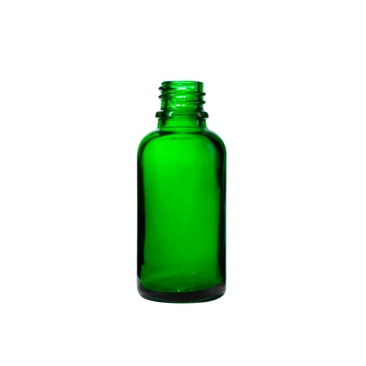 30 ml (1 oz) Green Glass Euro 18-DIN Bottle - World of Aromas