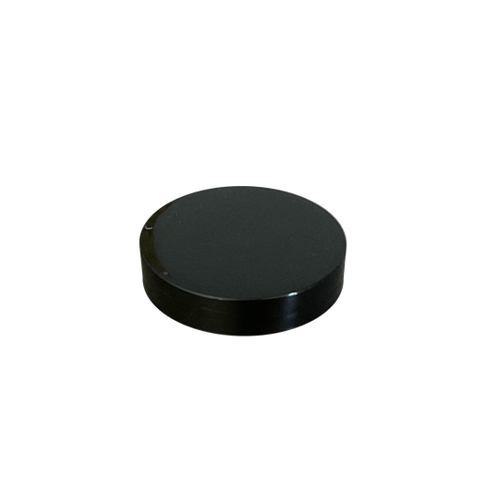Black PP Plastic 58-400 Smooth Skirt Foam Lined Lid - World of Aromas