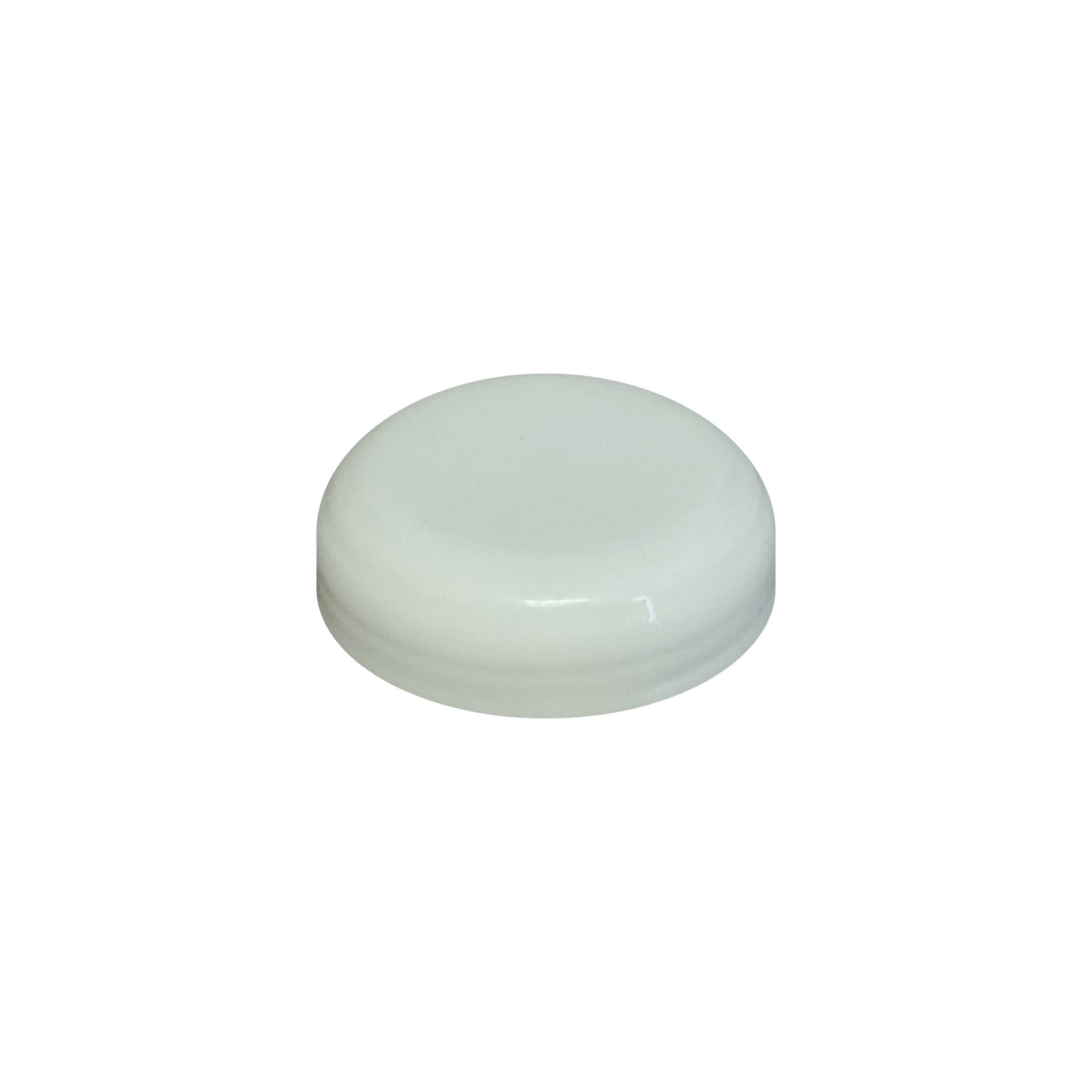 White PP Plastic 58-400 Dome Smooth Skirt Unlined Lid - World of Aromas