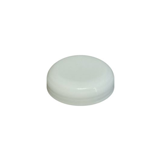 White PP Plastic 58-400 Dome Smooth Skirt Unlined Lid - World of Aromas