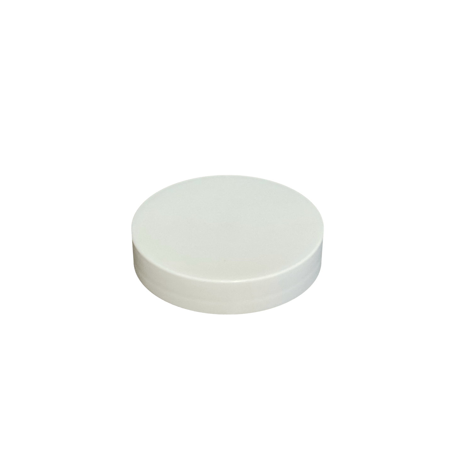 White PP Plastic 58-400 Smooth Skirt Unlined Lid - World of Aromas