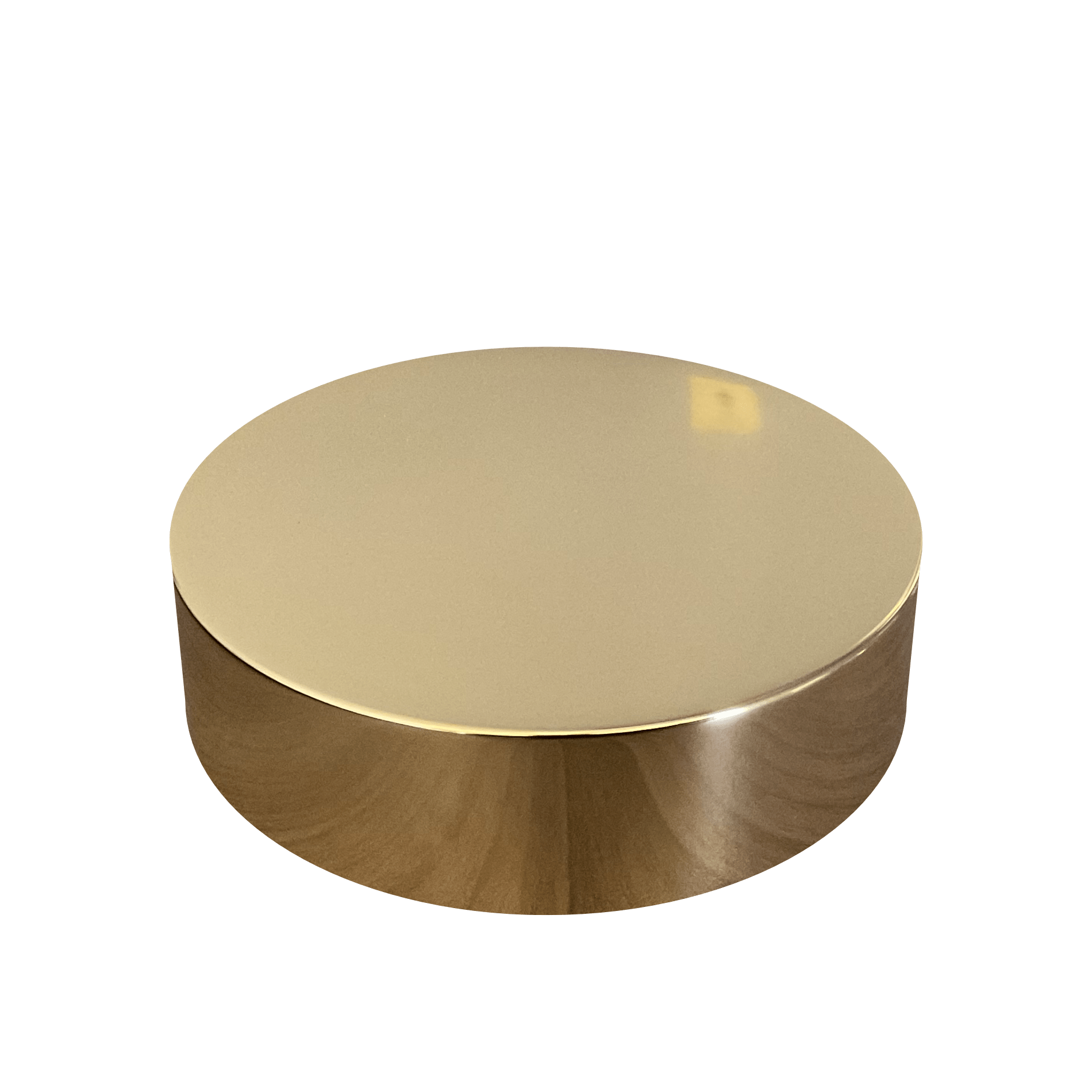 Gold Aluminum 89-400 Smooth Skirt Foam Lined Lid - World of Aromas