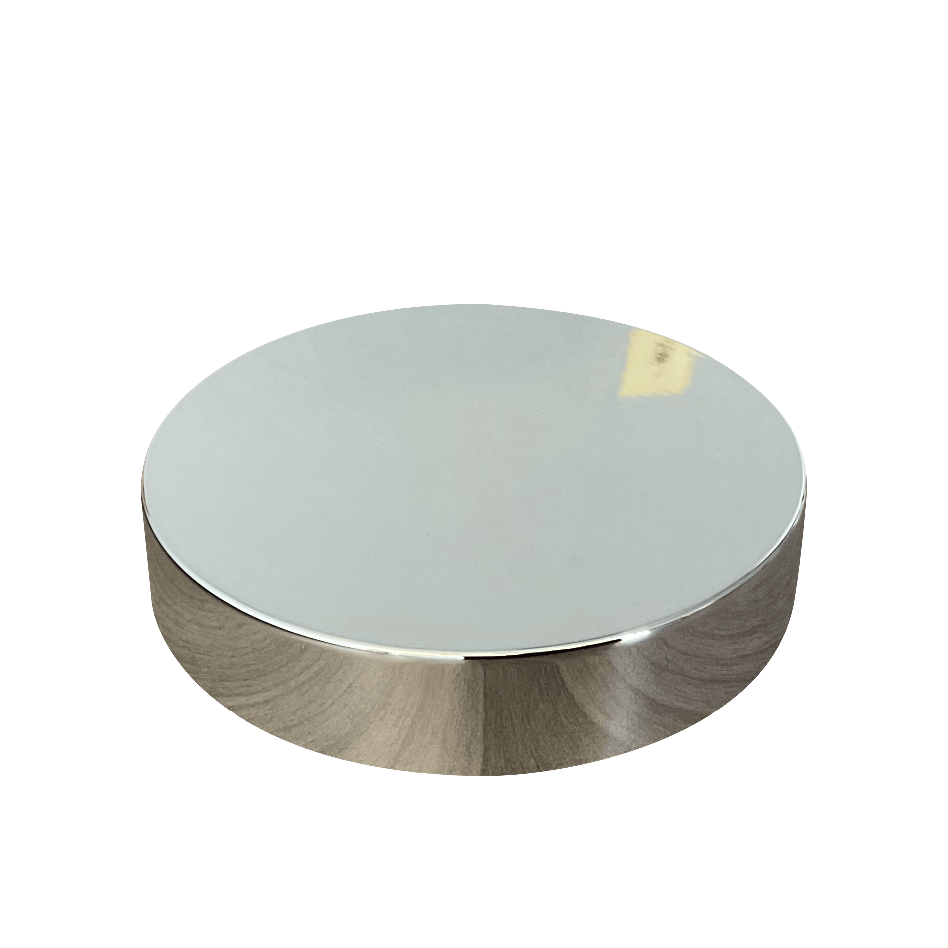 Silver Aluminum 89-400 Smooth Skirt Foam Lined Lid - World of Aromas