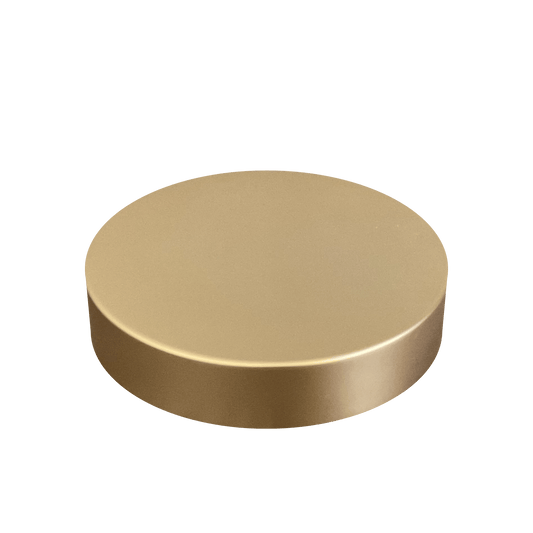 Gold Brushed Aluminum 89-400 Smooth Skirt Foam Lined Lid - World of Aromas