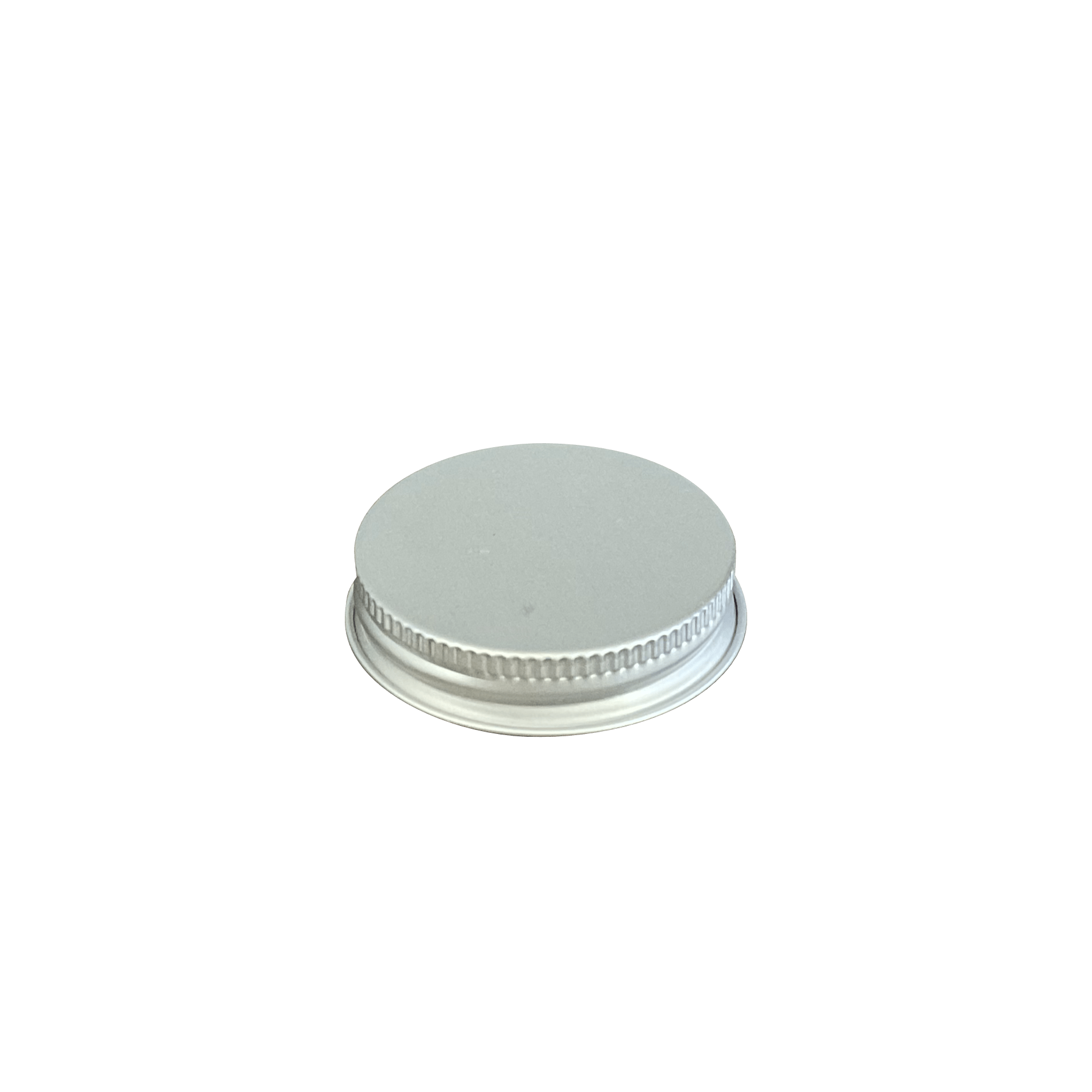 Silver Aluminum 48-400 Ribbed Skirt Foam Lined Lid - World of Aromas