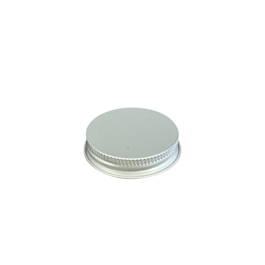 Silver Aluminum 48-400 Ribbed Skirt Foam Lined Lid - World of Aromas