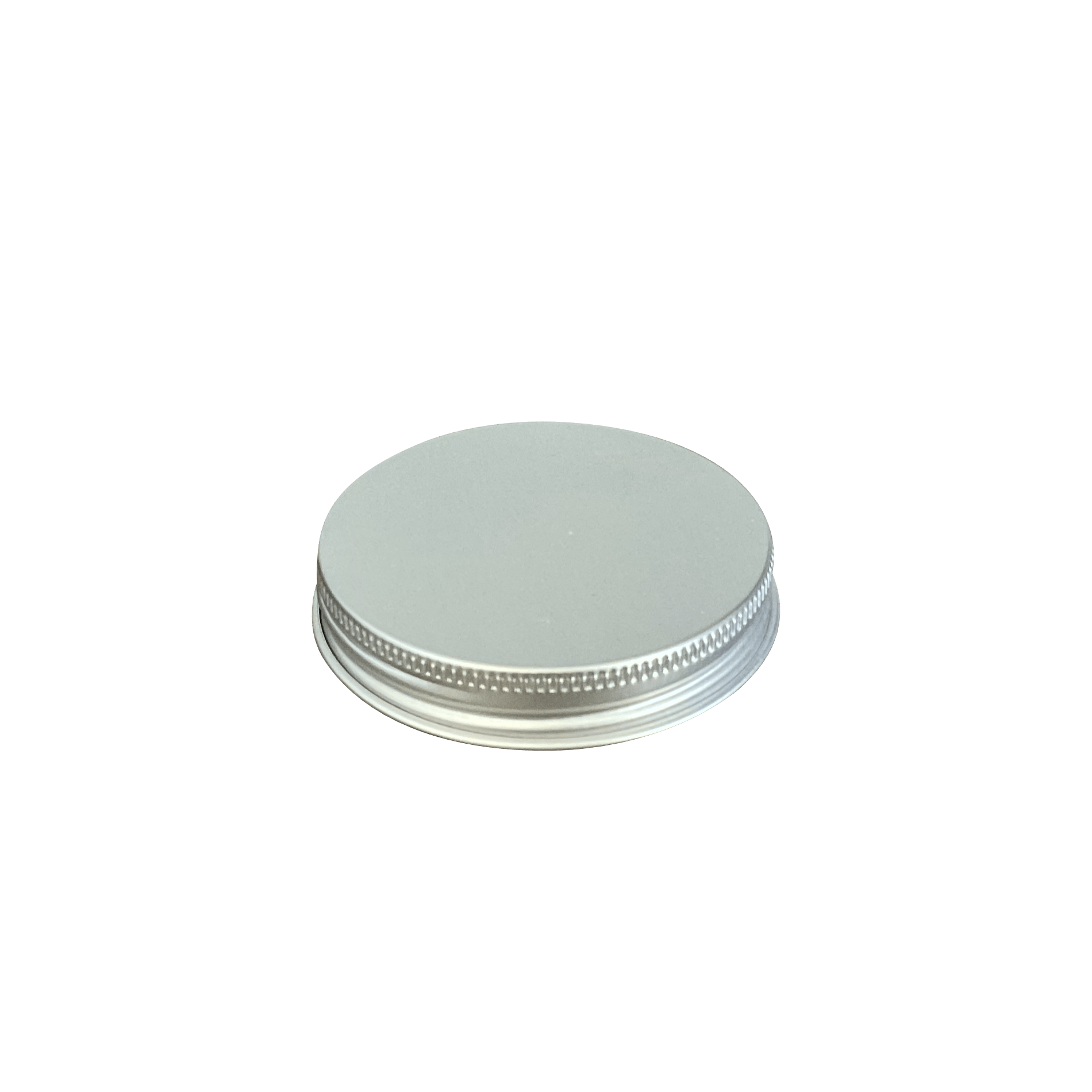Silver Aluminum 58-400 Ribbed Skirt Foam Lined Lid - World of Aromas
