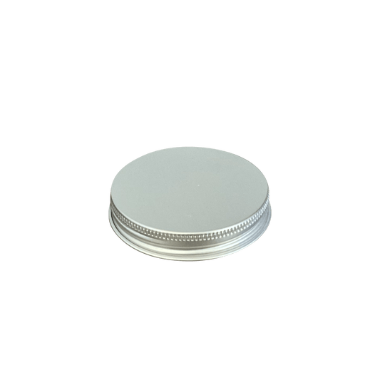 Silver Aluminum 58-400 Ribbed Skirt Foam Lined Lid - World of Aromas