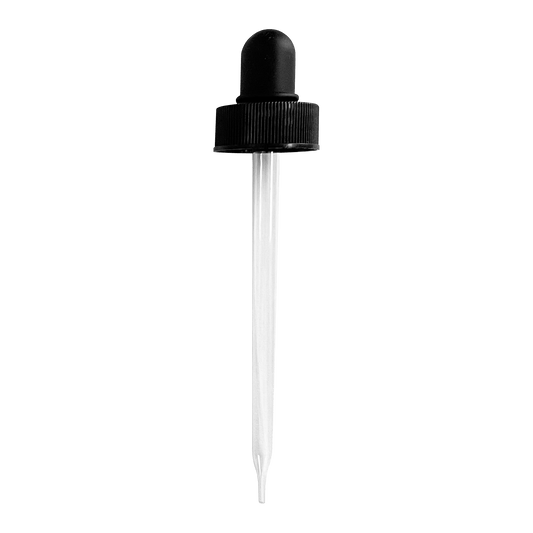 (4 oz) Black 24-400 Dropper with 108mm Glass Pipette - World of Aromas