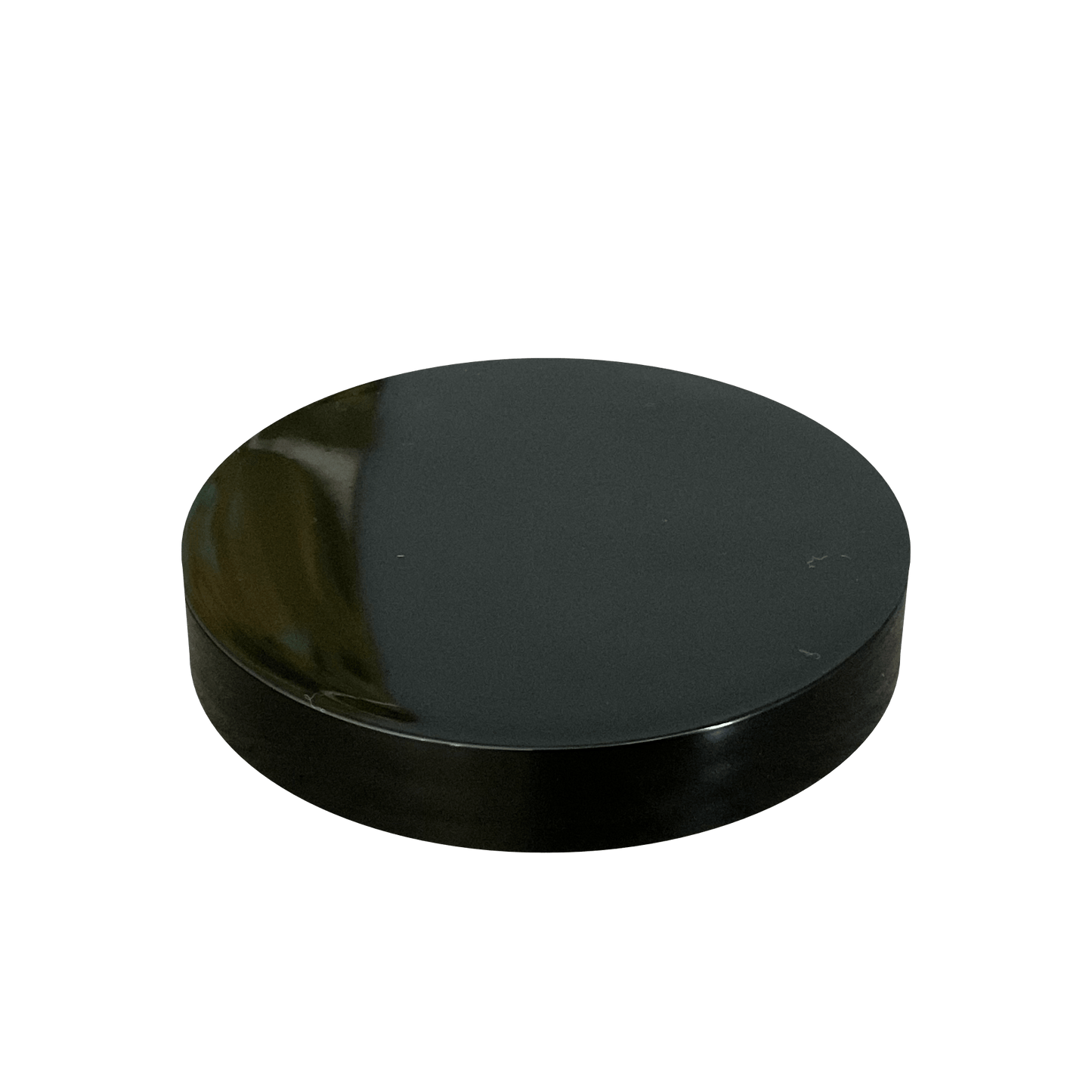 Black PP Plastic 89-400 Smooth Skirt Foam Lined Lid - World of Aromas