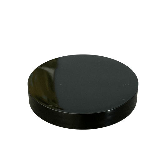 Black PP Plastic 89-400 Smooth Skirt Foam Lined Lid - World of Aromas
