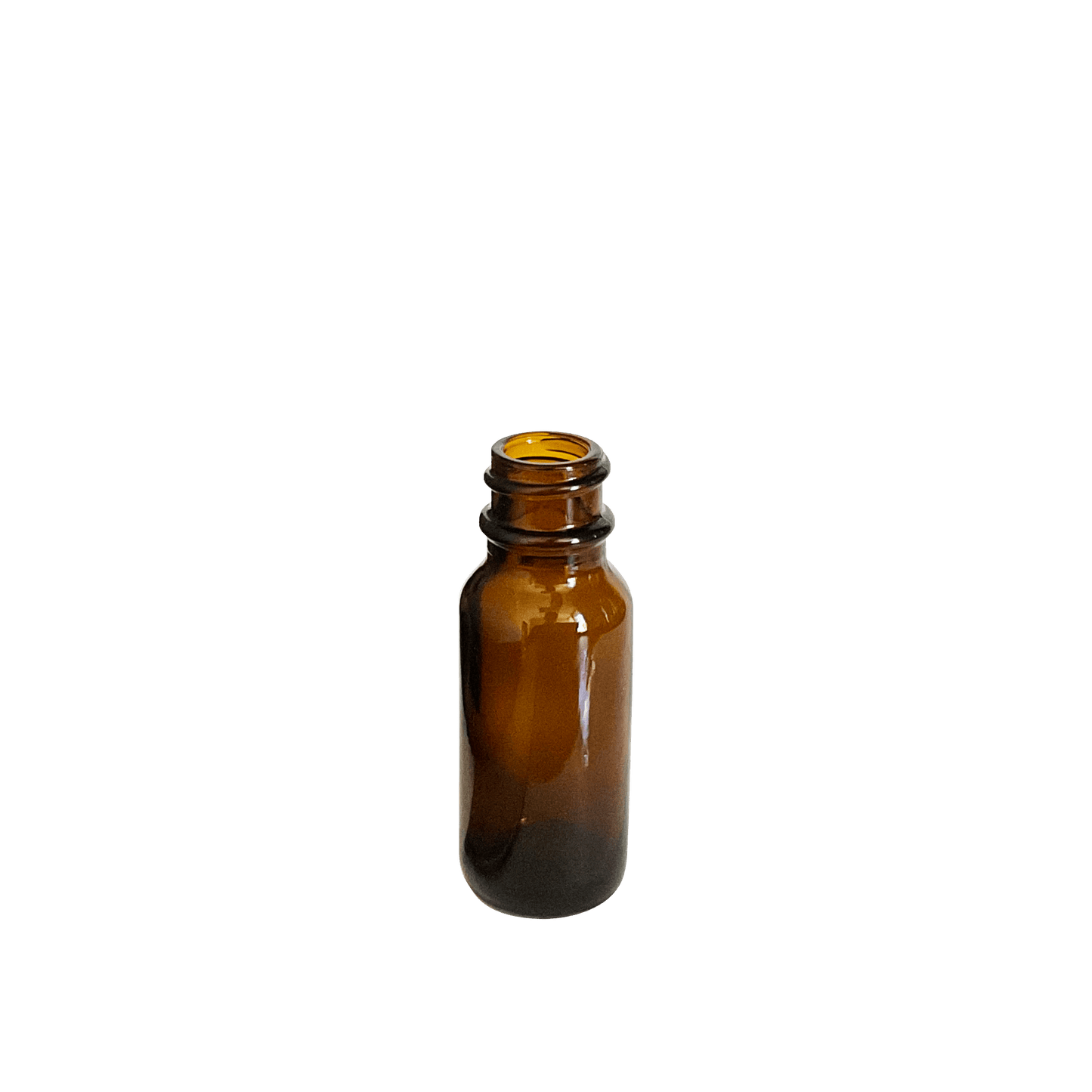 0.5 oz (15 ml) Amber Glass Boston Round 18-400 Bottle - World of Aromas