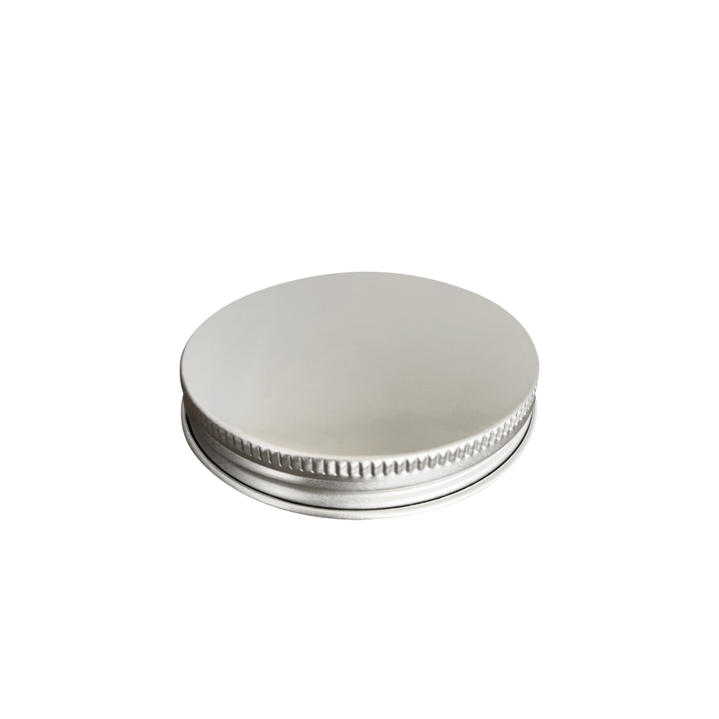 Silver Aluminum 70-400 Ribbed Skirt Foam Lined Lid - World of Aromas