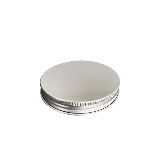 Silver Aluminum 70-400 Ribbed Skirt Foam Lined Lid - World of Aromas