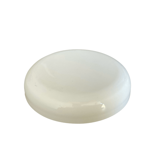 White PP Plastic 89-400 Dome Smooth Skirt Unlined Lid - World of Aromas