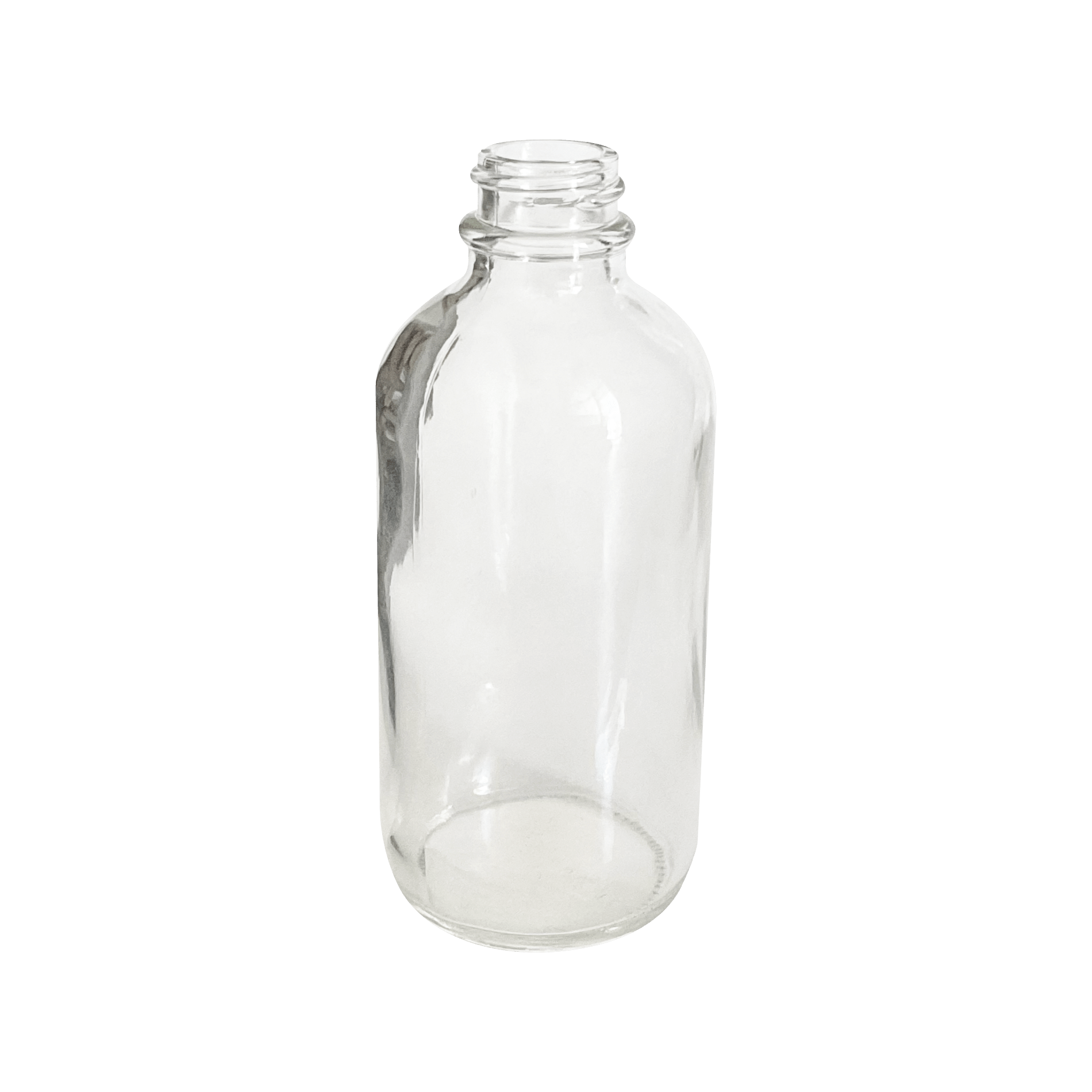 4 oz (120 ml) Clear Glass Boston Round 22-400 Bottle - World of Aromas